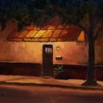 Doorway at Night, Tom Jackson, oil on panel