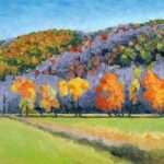 Fall Tree Line, Tom Jackson, oil on panel