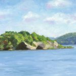 Island in the Susquehanna, Tom Jackson, oil on panel